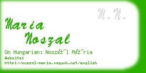 maria noszal business card